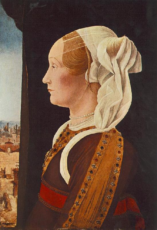 Ercole de Roberti Portrait of Ginevra Bentivoglio Sweden oil painting art